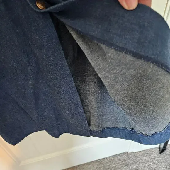 Vintage American West Denim Jacket 80s Womens Small Ranch Coat Western Chore - Picture 6 of 11